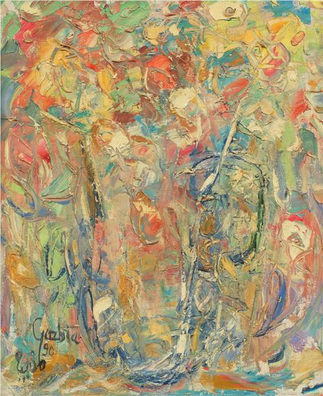 Vase with Flowers by Gazbia Sirry, executed in 1990