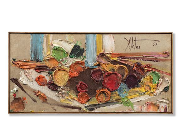 Still Life with Fruits by Manoucher Yektai, executed in 1953