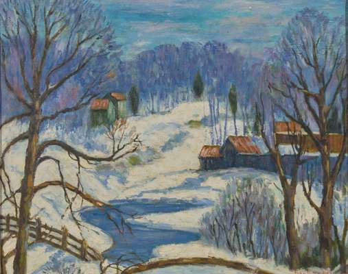 1951) - Winter Scene (Near New Hope) by Fern Isabel Coppedge, 2024