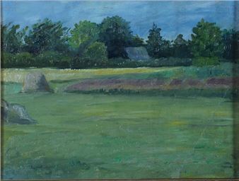 Wiese mit Katen - Liselotte Dross