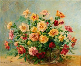 Jardinière aux roses - Charles Dratz-barat