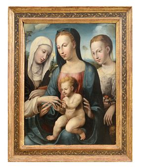 St. Catherine's mystical marriage with St. Elizabeth of Hungary - Bartolomeo Neroni