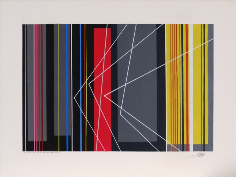 Artwork by Juan Melé, Rayonnée 221, Made of Acrylic on paper