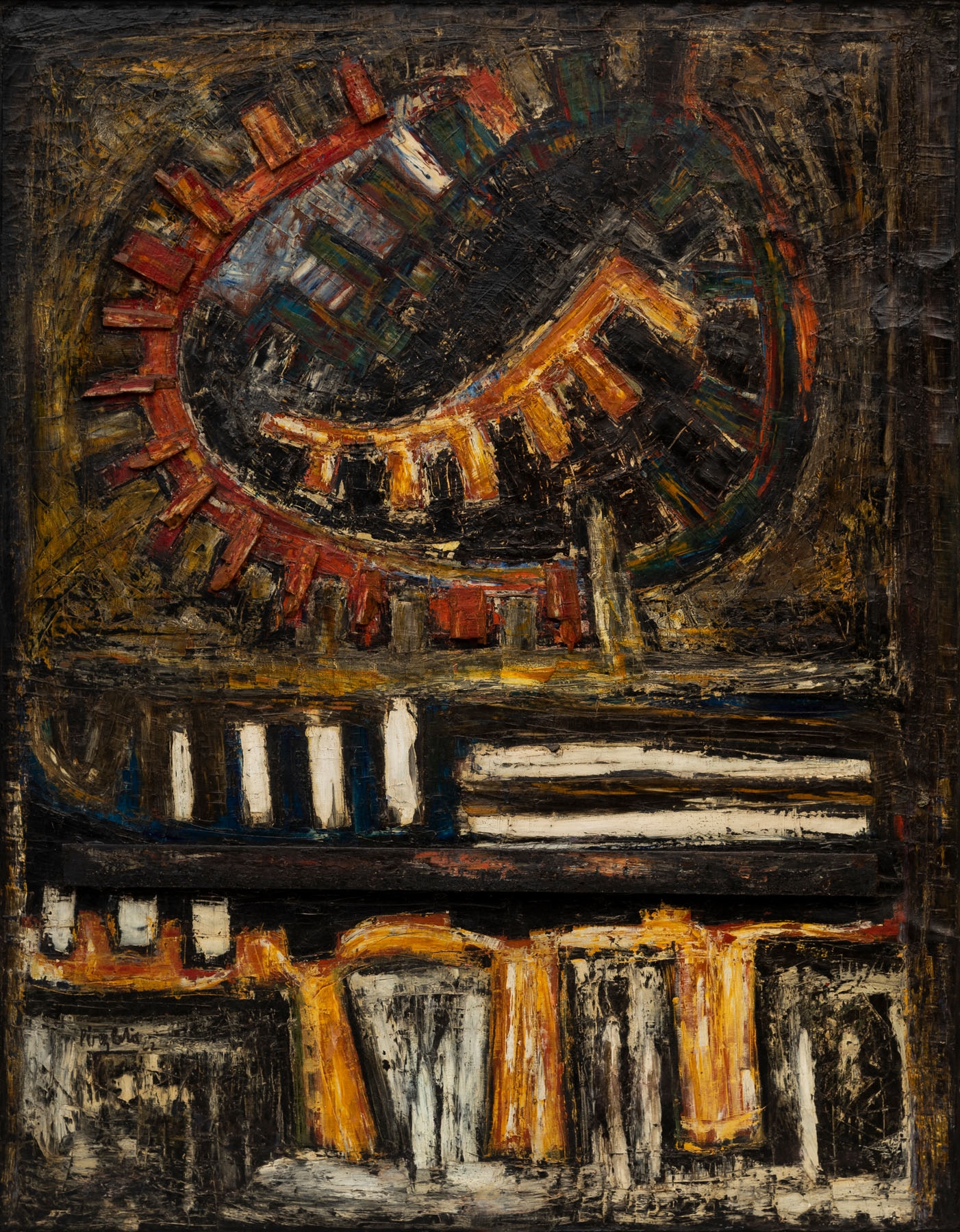 Artwork by Pérez Celis, El sol muerto, Made of mixed media