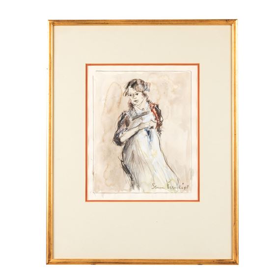 Lithographie signée - Femme nue de dos | Kaufen auf