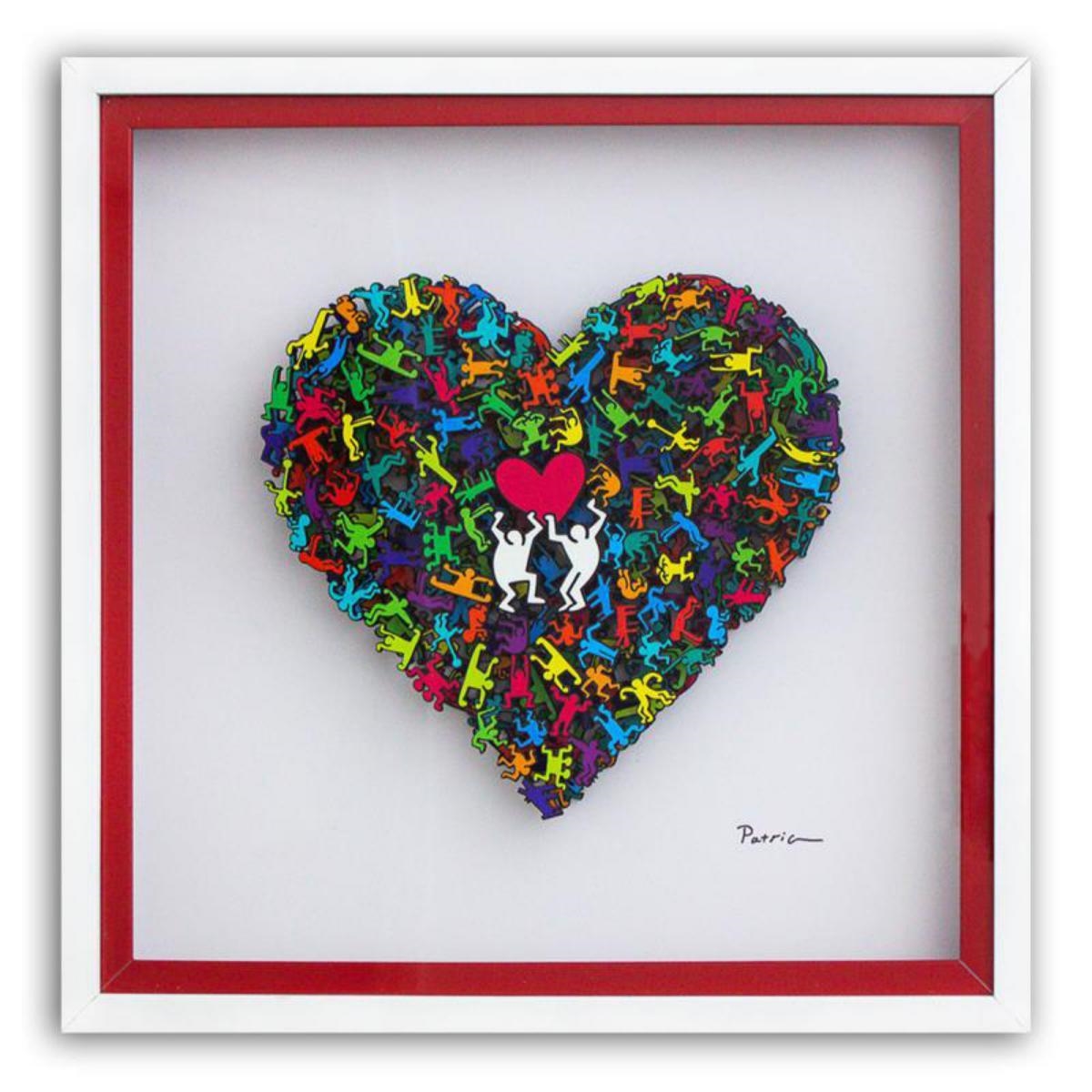 Artwork by Patricia Govezensky, Dancers, Made of 3D multilayered woodcut