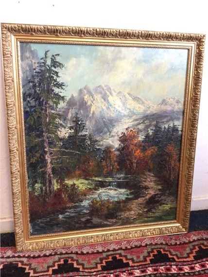 alpine forest landscape with stream - Friederike Rohr-Hecker