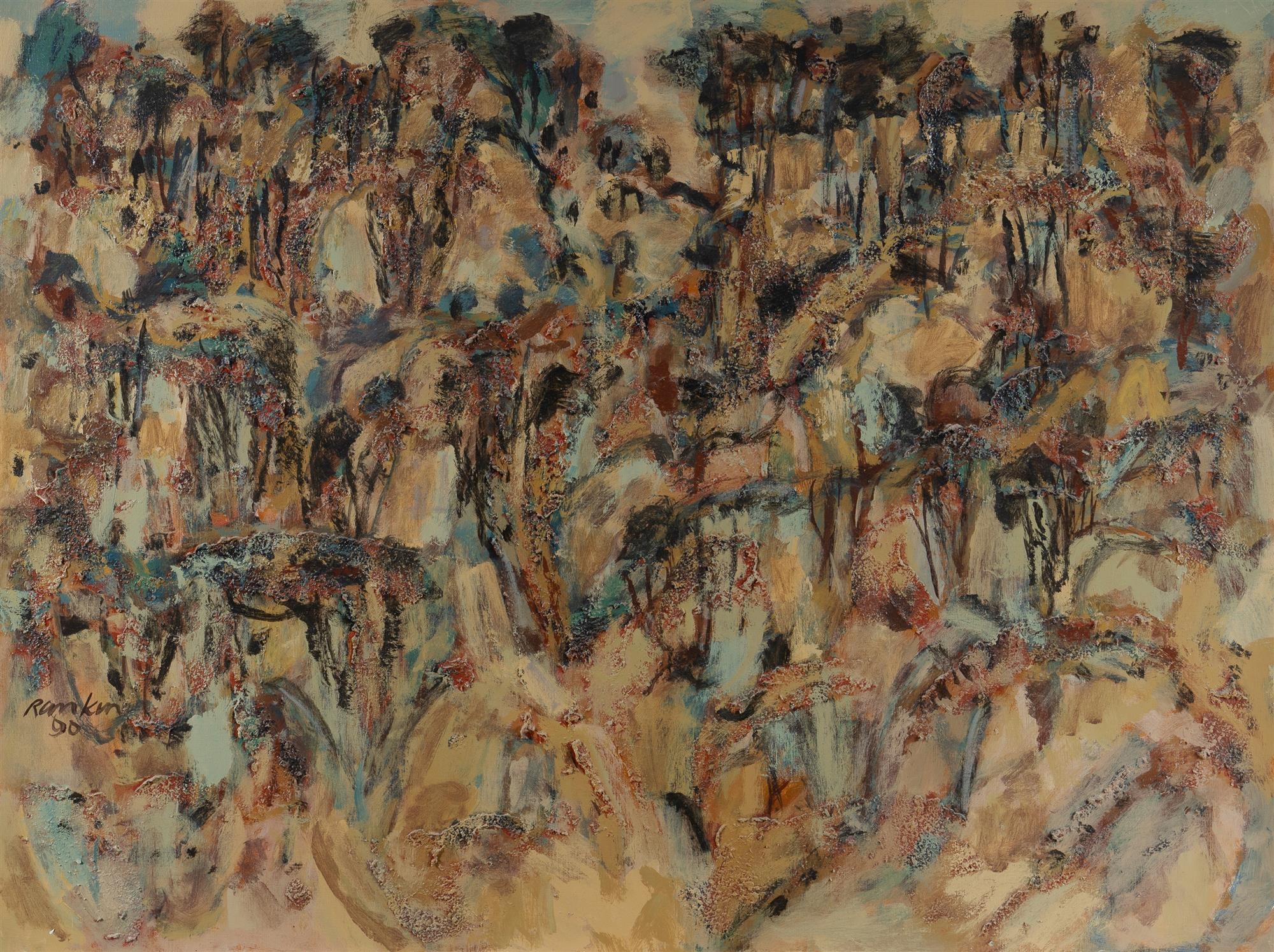 Artwork by David Rankin, Golden Light, Made of Oil on Linen