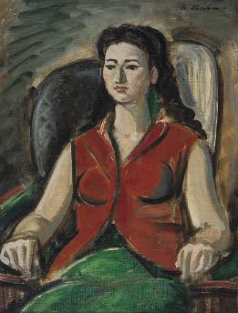 Woman on Sofa by Usaburo Ihara