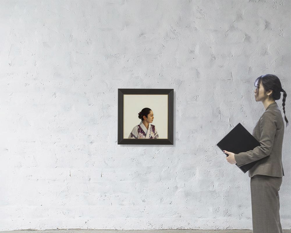 Artwork by Kazuya Ushioda, Wind, Made of tempera on linen laid down to panel