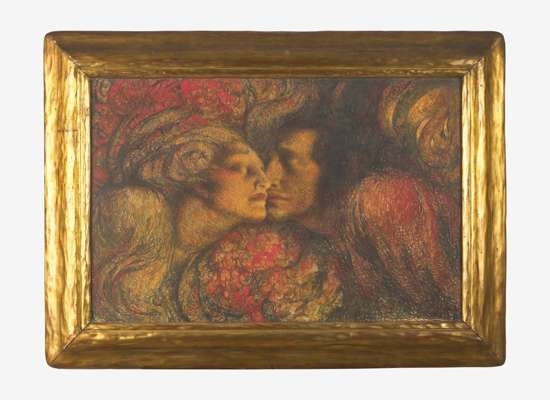 Artwork by Rose O'Neill, The Supreme Moment, Made of gouache and ink on board