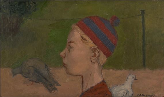 Poika ja kyyhkyset by Ernst Mether-Borgström