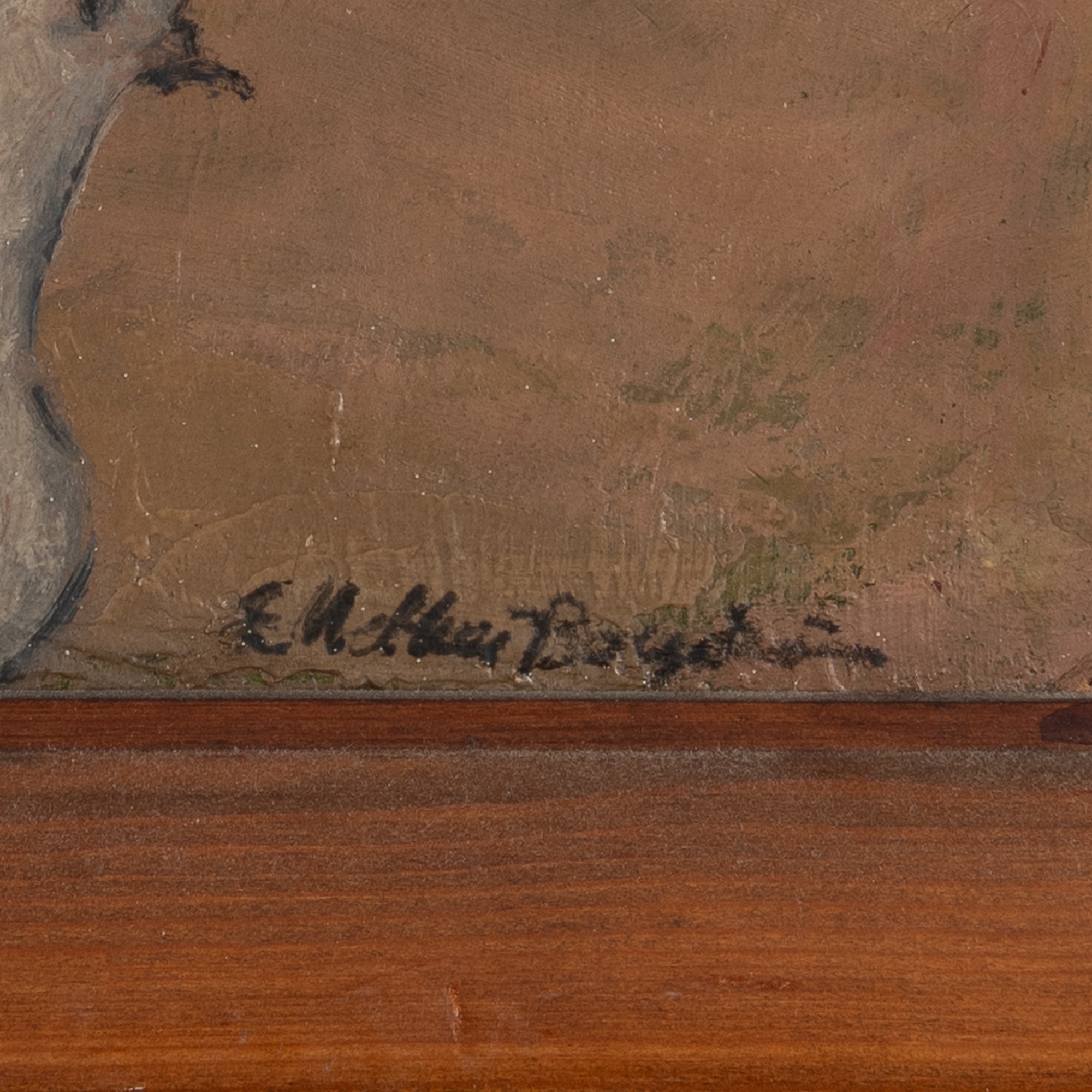 Artwork by Ernst Mether-Borgström, Poika ja kyyhkyset, Made of oil