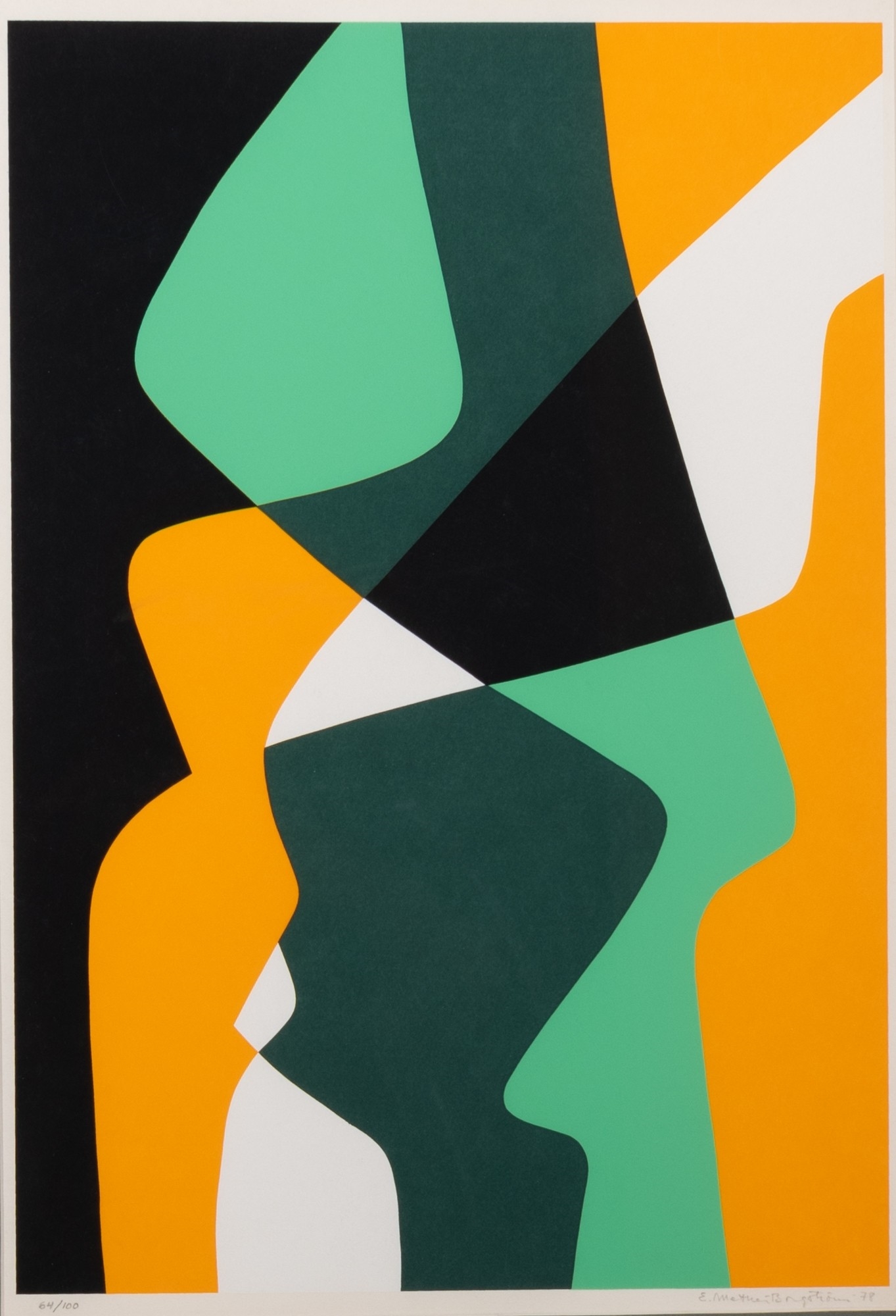 Artwork by Ernst Mether-Borgström, Abstract, Made of lithograph