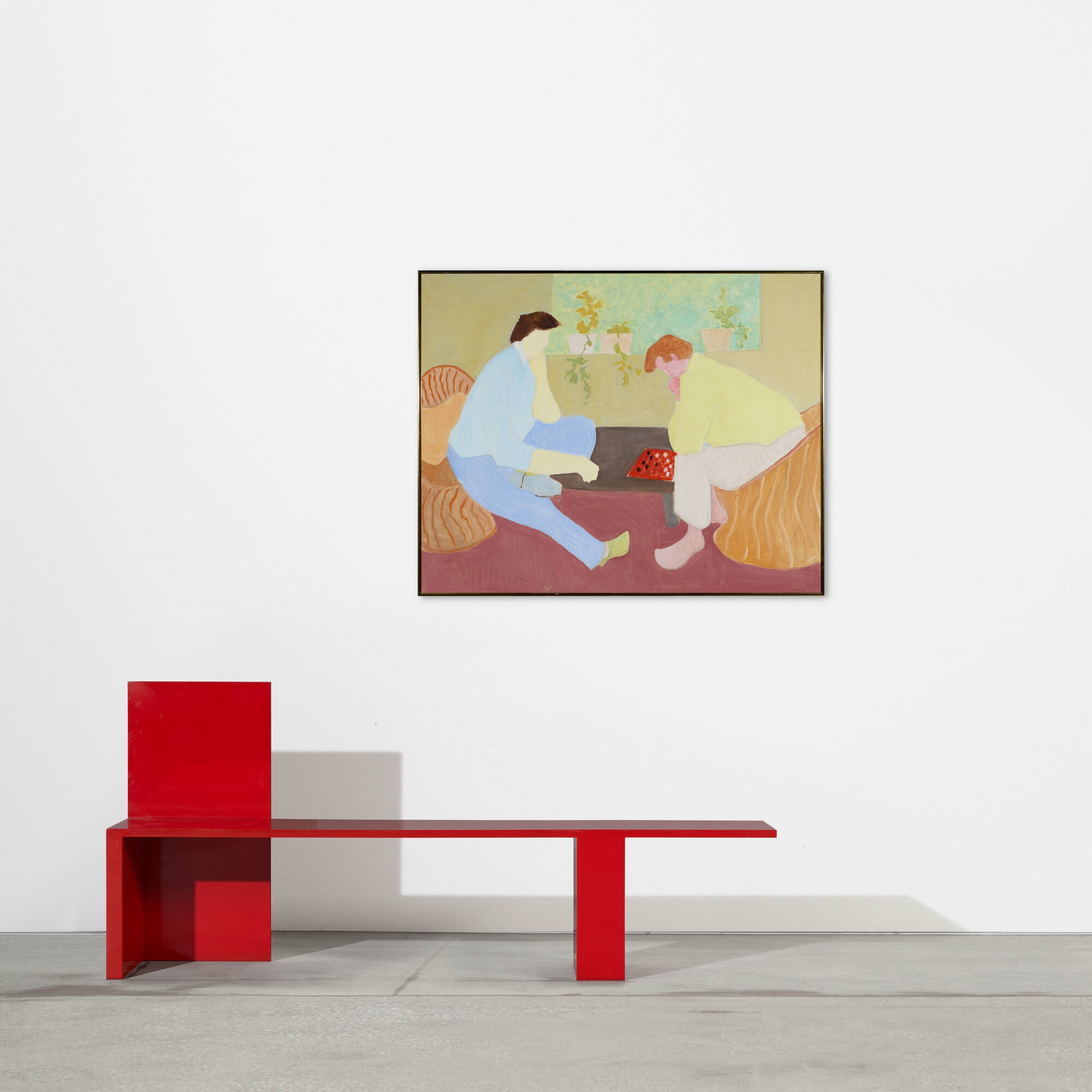 Artwork by Sally Avery, Checkers, Made of oil on canvas