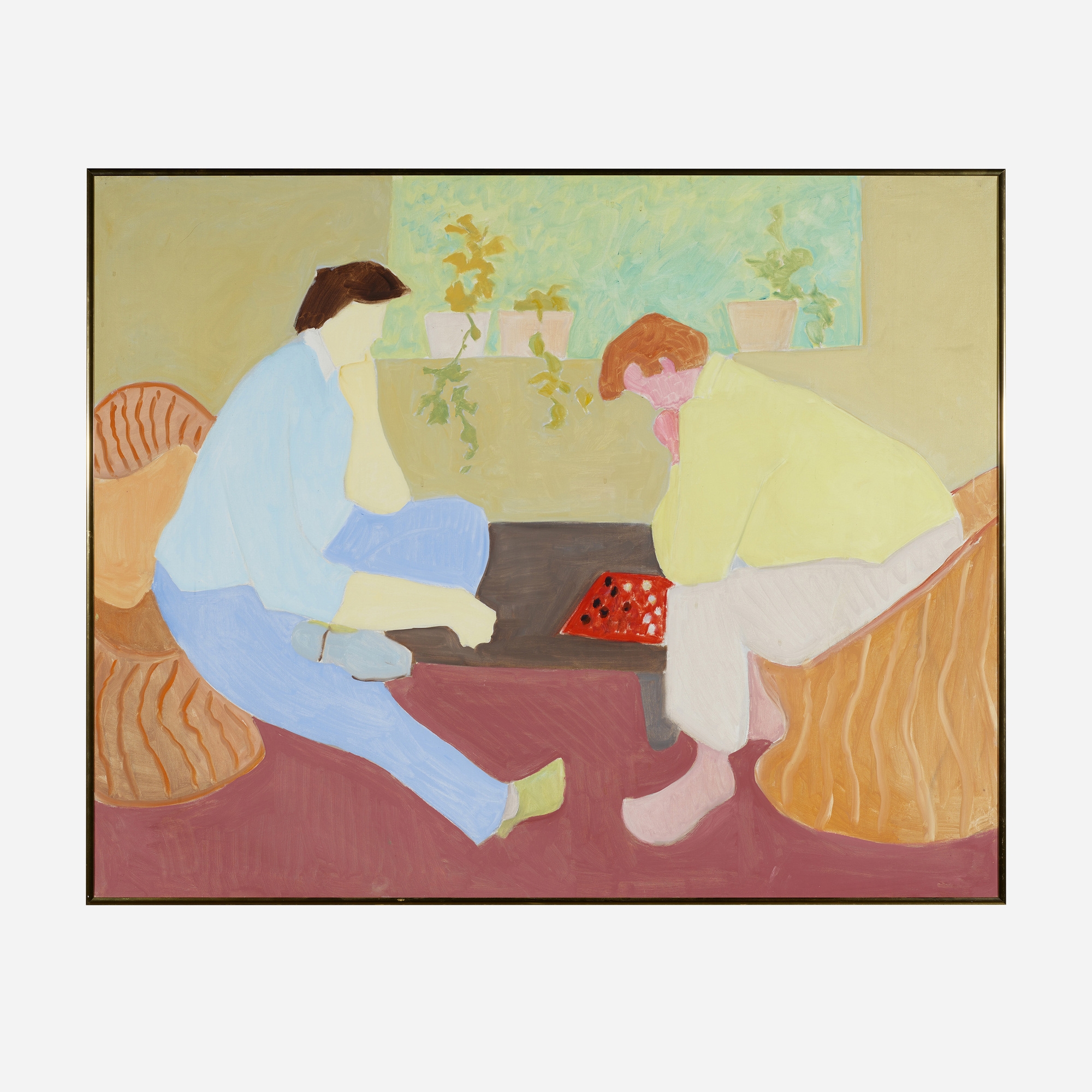 Artwork by Sally Avery, Checkers, Made of oil on canvas