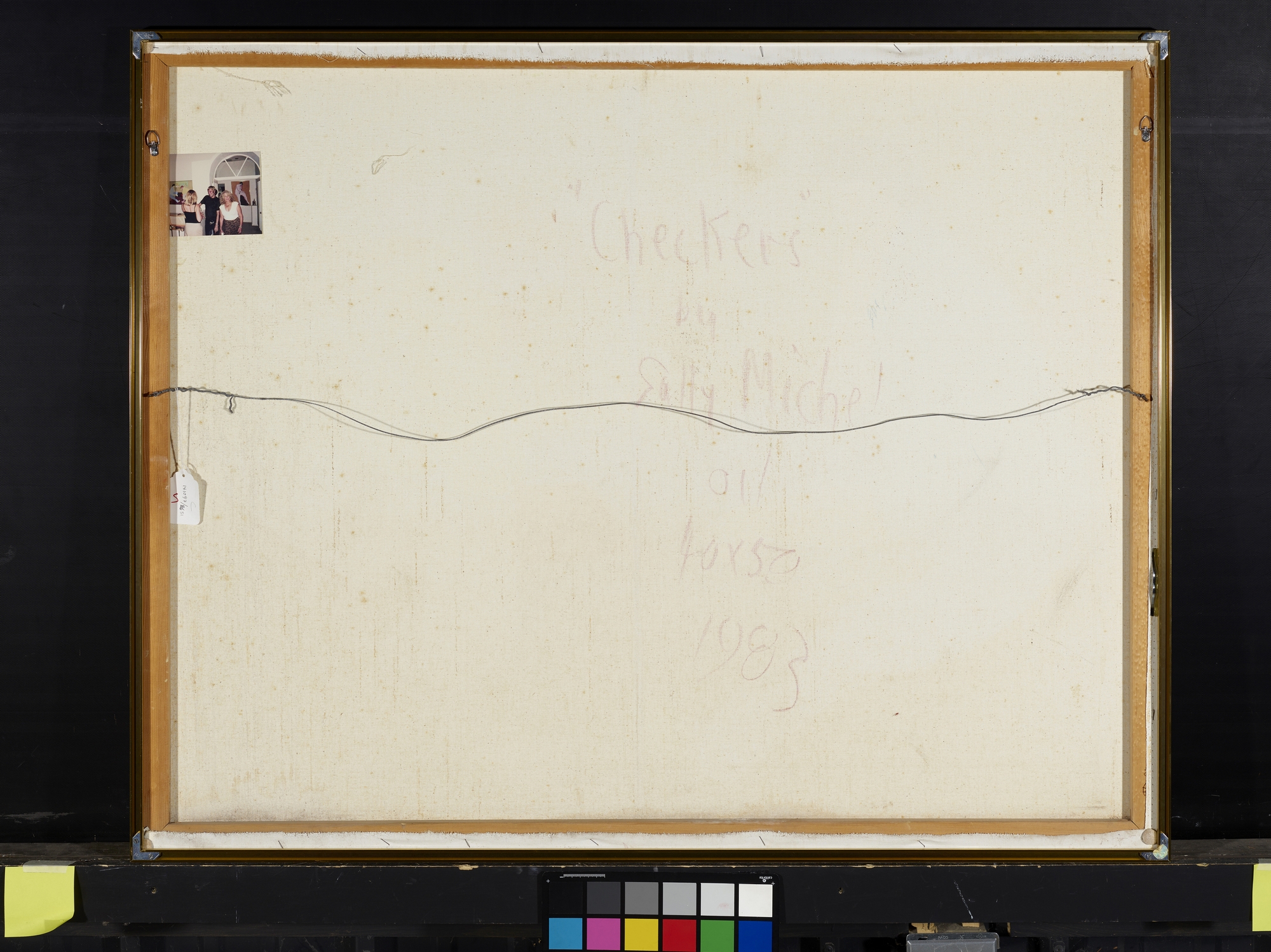 Artwork by Sally Avery, Checkers, Made of oil on canvas