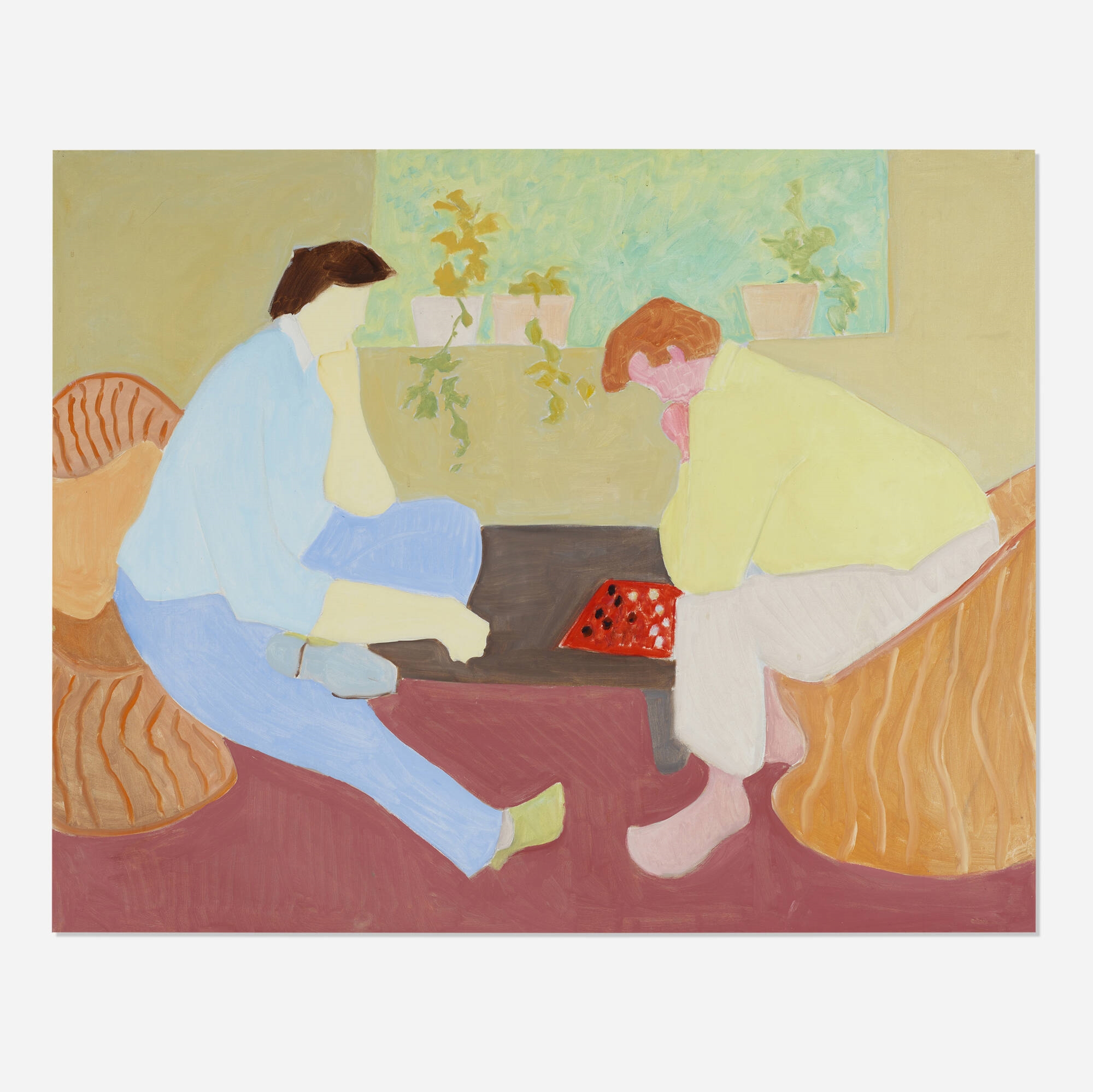 Artwork by Sally Avery, Checkers, Made of oil on canvas