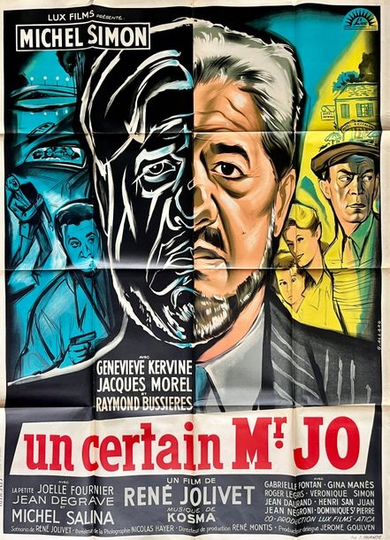 Artwork by Georges Allard, UN CERTAIN Mr JO René Jolivet. 1958 120x160... - Lot 476 - Tessier & Sarrou et Associés, Made of Affiche