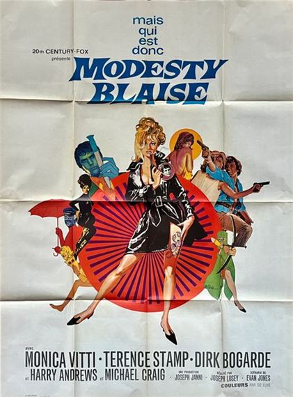 Robert Peak | MODESTY BLAISE Joseph Losey. 1966 120x160... - Lot 590 ...