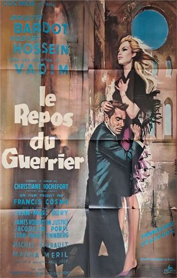 LE REPOS DU GUERRIER Roger Vadim. 1962 120x160... - Lot 923 - Tessier & Sarrou et Associés by Georges Allard, 1962