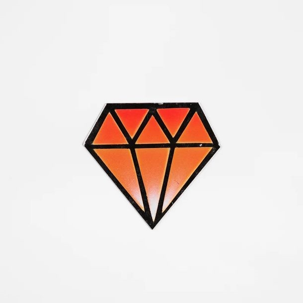 Artwork by Le Diamantaire, Diamant S Stencil paint on mirror Signed by the artist 4.5 "x 5" - 11, Made of Stencil paint on mirror