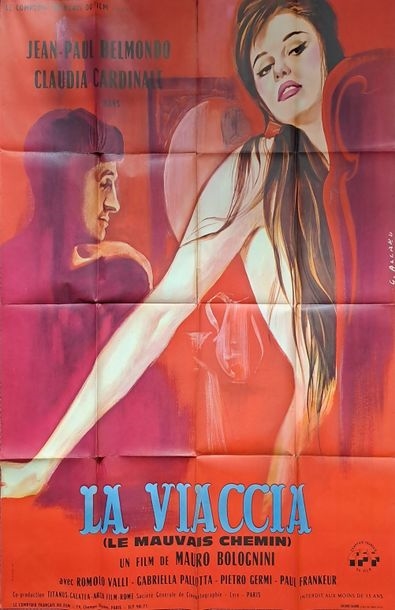 Artwork by Georges Allard, LA VIACCIA Mauro Bolognini. 1961 120x160... - Lot 928 - Tessier & Sarrou et Associés, Made of Affiche