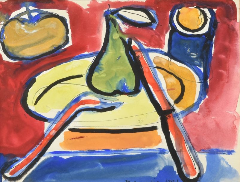 Artwork by Adrien Seguin, The Plate, Made of Gouache and ink