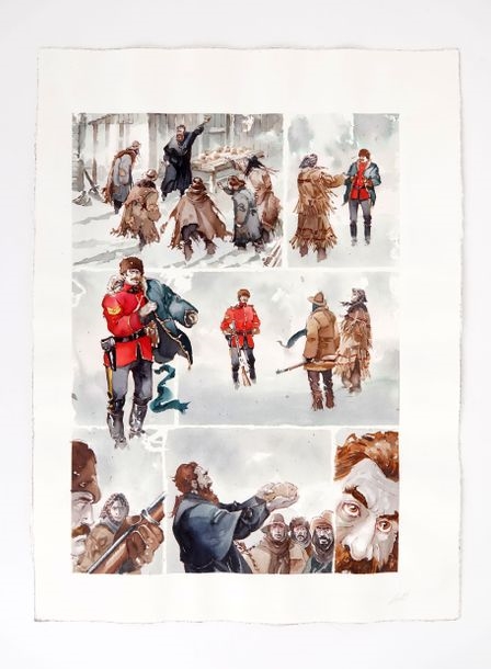 Artwork by Sergio Tisselli, TISSELLI Sergio Marchiato dal Diavolo Planche, Made of watercolor and pencil