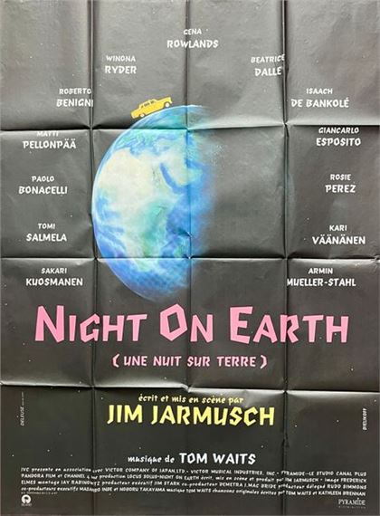 NIGHT ON EARTH Jim Jarmusch. 1991 120x160... - Lot 218 - Tessier & Sarrou et Associés - Stephane Bielikoff