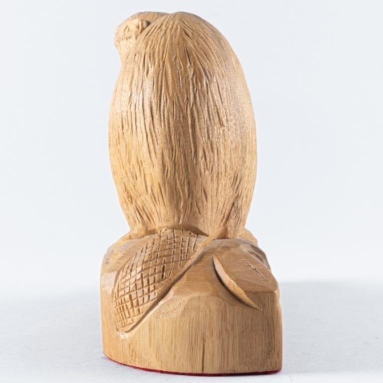 Artwork by Clement Dubé, CARVED BEAVER BY CLÉMENT DUBÉ, Made of pine