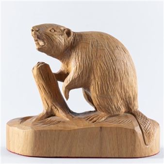 CARVED BEAVER BY CLÉMENT DUBÉ - Clement Dubé
