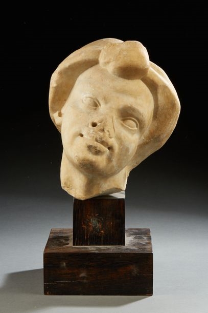 French School, 18th Century | FRENCH SCHOOL African head. White marble ...
