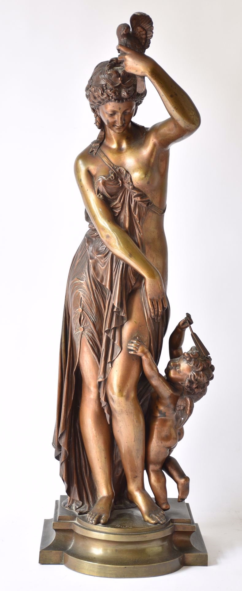 Jean Bulio | BULIO, 'Psyche et amour': statue in patinated bronze ...