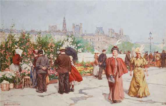 Léon Zeytline | Léon ZEYTLINE (1885-1962) Quai aux fleurs in Paris