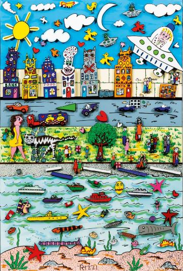 James Rizzi | Easy Living on a Sunny Sunday Afternoon | MutualArt