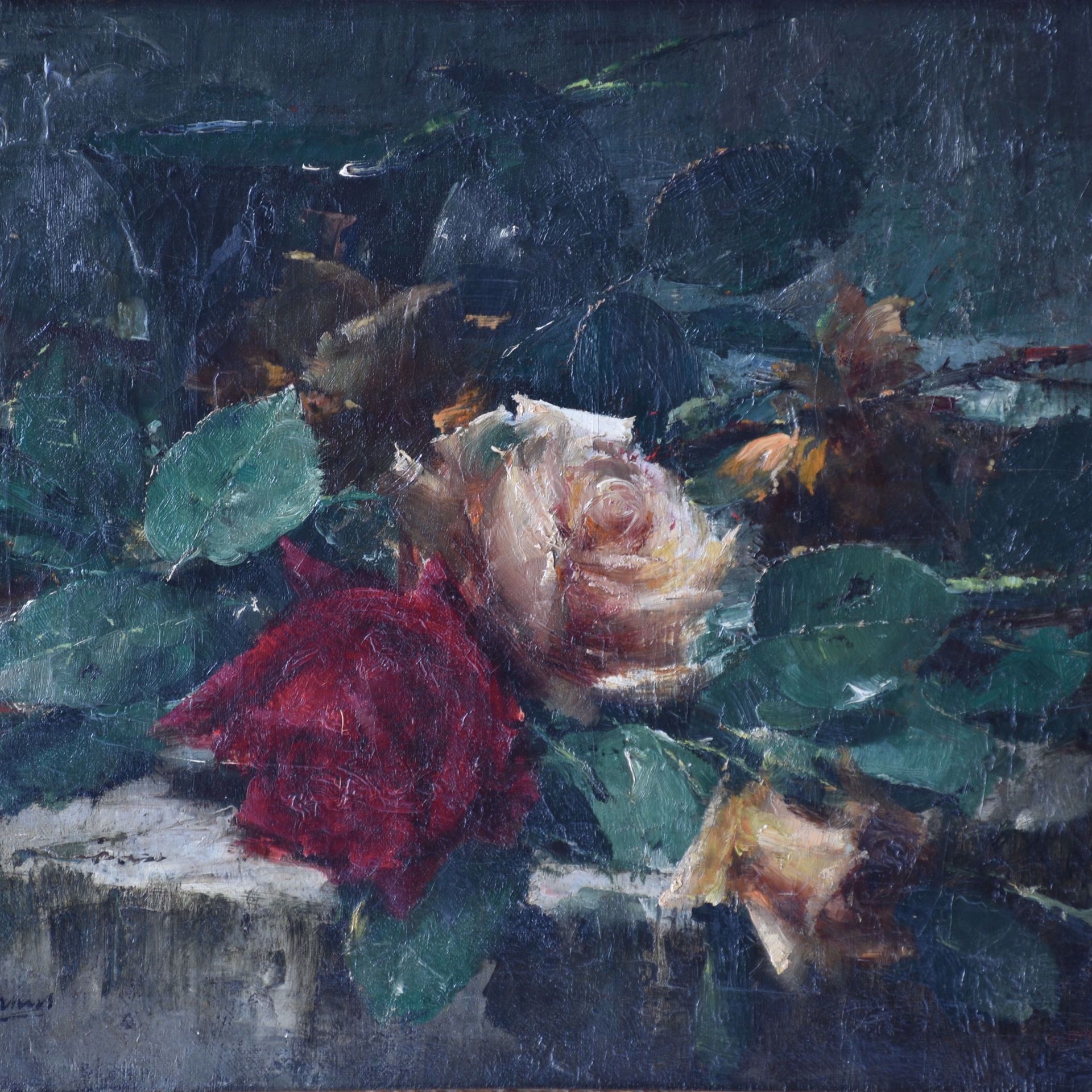 Frans Mortelmans | Still life with roses | MutualArt