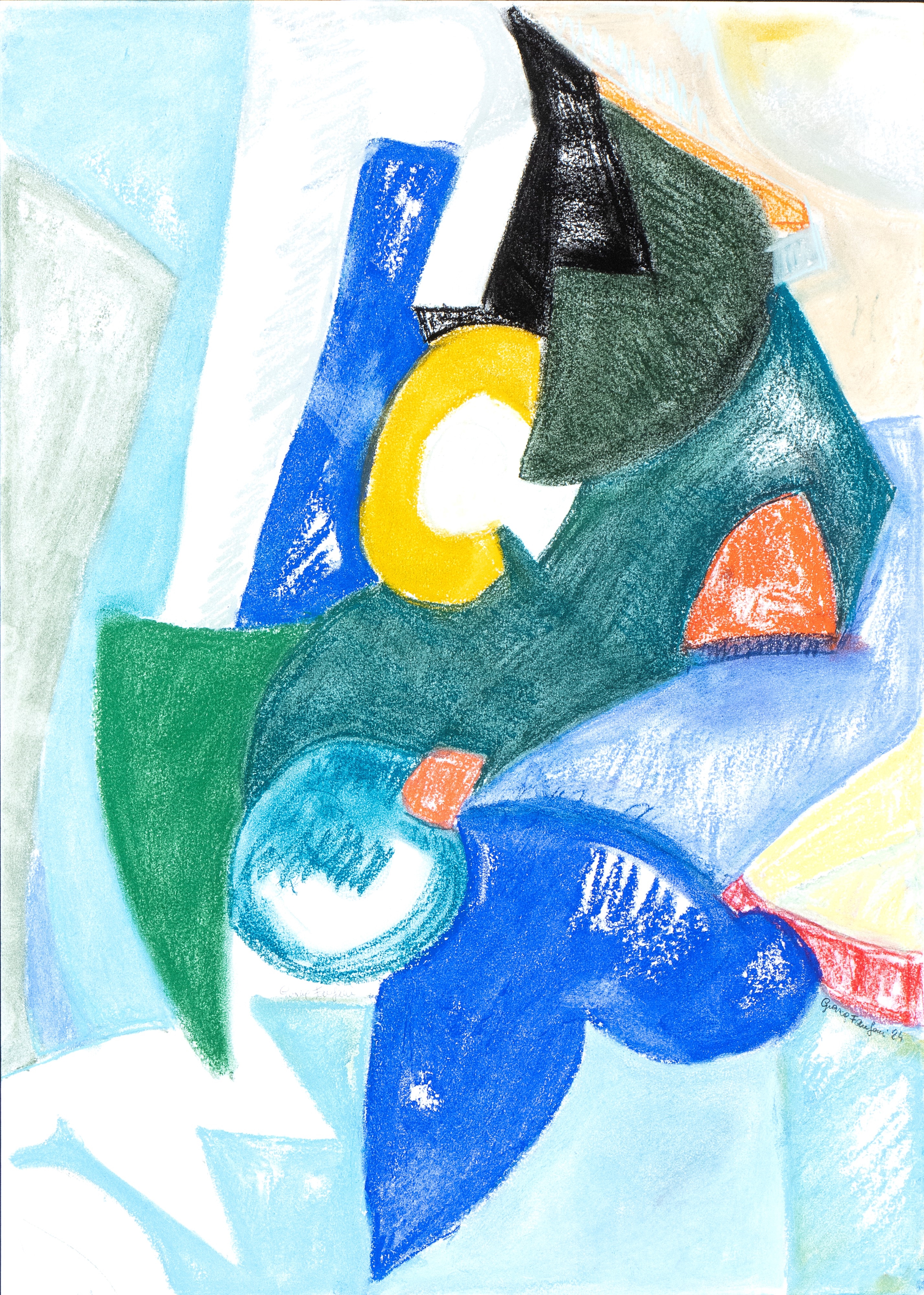 Artwork by Grazia Fanfani, Untitled, 2024, Made of Crayons on cardboard