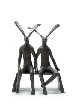 King and Queen after Moore by Guy du Toit, dated 2019