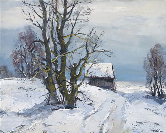 Ziemas ainava 1984 by Harijs Veldre, 1984