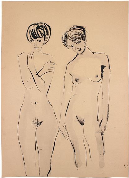 Two nudes by Konstantin Borisovich Nazarov, 1969