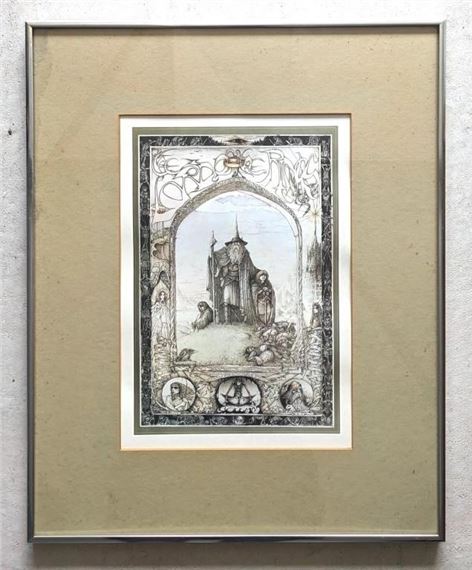 絵画 James Cauty art print Vintage Lord of the Rings Art poster by James Cauty 1988 Art