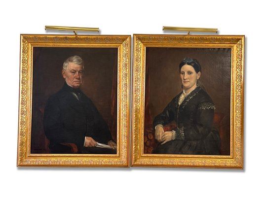 Benjamin Williams Leader | Pair of Benjamin Leader Oil/Canvas Portraits ...