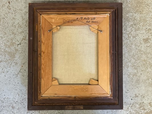 Artwork by Hal Singer, Nude with Red Towel, Made of oil on canvas