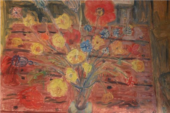 still life vase of flowers by Hans Ryggen, 1894