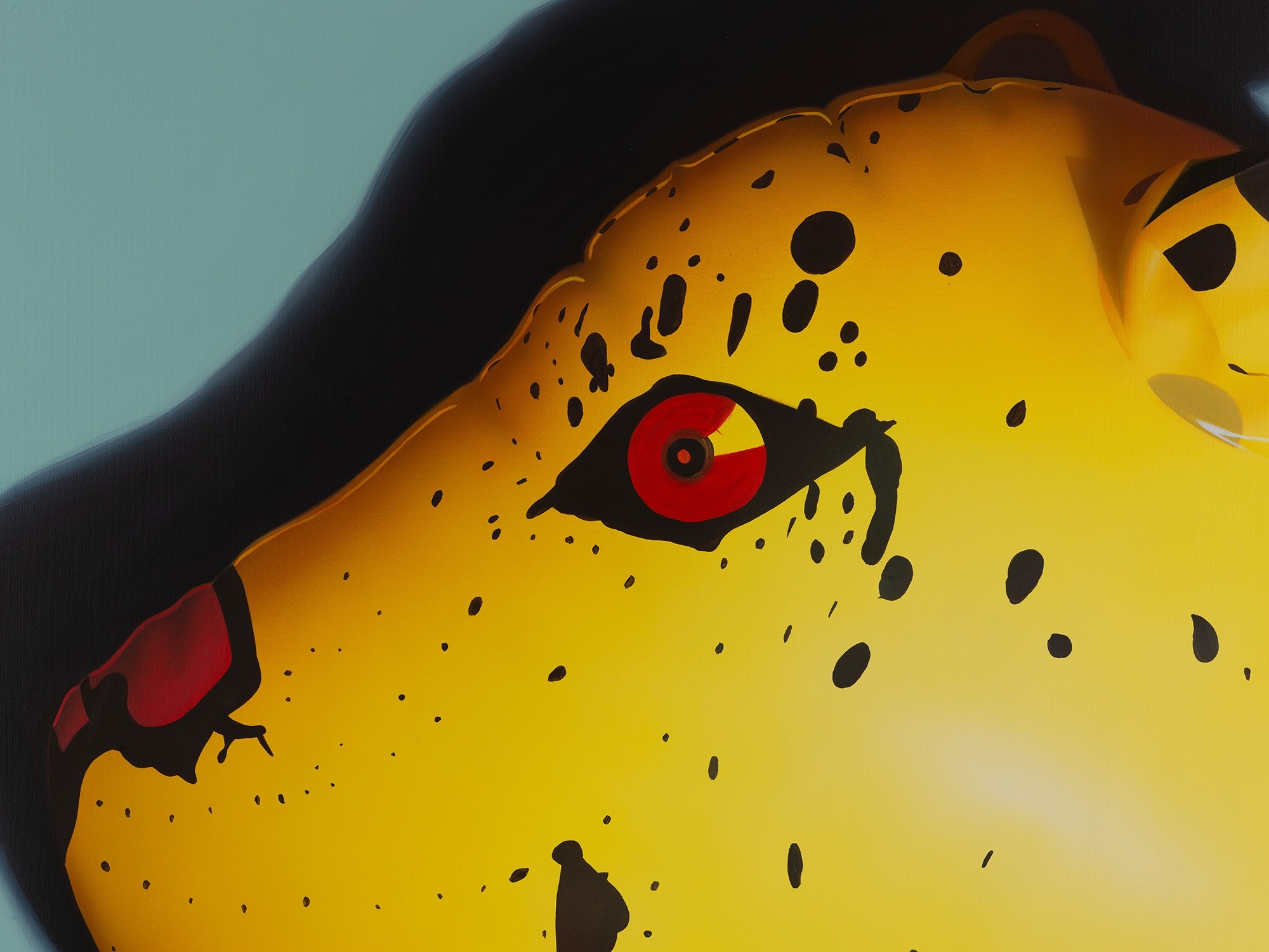 Artwork by Sun Yitian, A Tender Panther, Made of acrylic on canvas