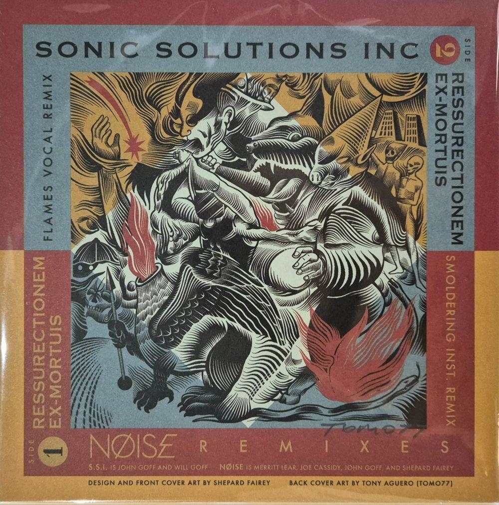 Artwork by Shepard Fairey, Tony Aguero, Remix Ressurectionem ex mortuis, Made of silkscreen on vinyl