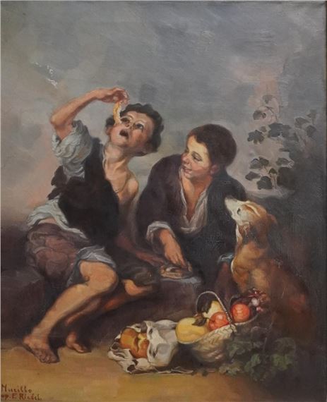 Children Eating Grapes and a Melon - Bartolomé Estebán‏ Murillo