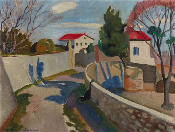 Shadow effects on the path by Andre Verdilhan