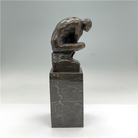 Auguste Rodin | After Rodin Bronze Statuette, Contemplative Man | MutualArt